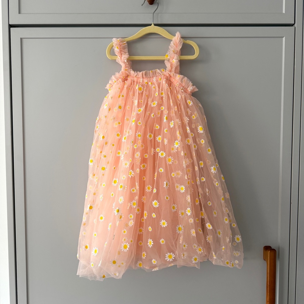 Lola + The Boys Pink Daisy Tulle Dress (Girls 10)